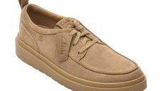 Mocasini CLARKS gri, POLDEN MOC, din piele intoarsa