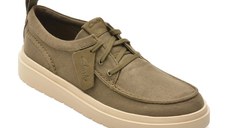 Mocasini CLARKS kaki, POLDEN MOC, din material textil