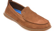 Mocasini CLARKS maro, FLEXWAY STEP, din piele intoarsa