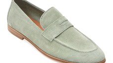Mocasini eleganti ALDO verzi, JOURNEY 311, din piele intoarsa