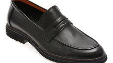 Mocasini eleganti EPICA negri, QA82AB, din piele naturala