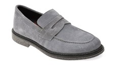 Mocasini eleganti OTTER gri, 6952, din piele intoarsa