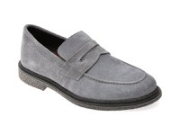 Mocasini eleganti OTTER gri, 6952, din piele intoarsa - 1