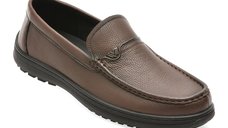 Mocasini EPICA maro, T26130, din piele naturala