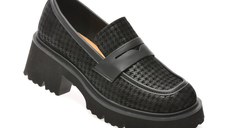 Mocasini EPICA negri, 1058D32, din piele intoarsa