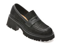 Mocasini EPICA negri, 1058D32, din piele intoarsa - 1