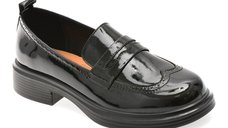 Mocasini EPICA negri, 5195, din piele naturala lacuita