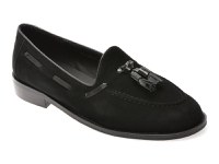 Mocasini EPICA negri, 5306, din piele intoarsa - 1