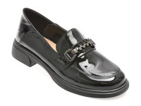 Mocasini EPICA negri, 88175, din piele naturala lacuita - 1