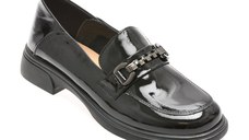 Mocasini EPICA negri, 88175, din piele naturala lacuita