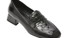 Mocasini EPICA negri, DA7034, din piele naturala lacuita