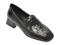 Mocasini EPICA negri, DA7034, din piele naturala lacuita - 1