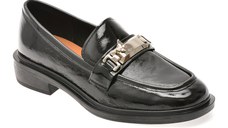 Mocasini EPICA negri, E33024A, din piele naturala lacuita