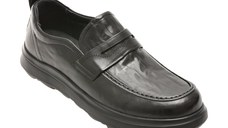 Mocasini EPICA negri, FH08, din piele naturala