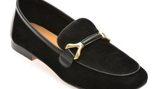 Mocasini EPICA negri, G45676, din piele intoarsa