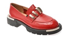 Mocasini EPICA rosii, 574257, din piele naturala lacuita