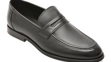 Mocasini EPICA RT130 negri din piele naturala pentru barbati