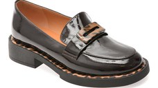 Mocasini EPICA visinii, M111, din piele naturala lacuita