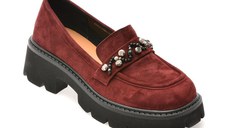 Mocasini EPICA visinii, P481, din piele intoarsa