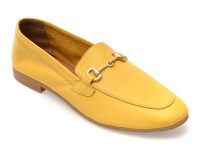 Mocasini FLAVIA PASSINI galbeni, GTB1, din piele naturala - 1