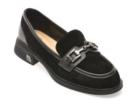 Mocasini FLAVIA PASSINI negri, 1244, din piele intoarsa - 1