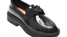 Mocasini Flavia Passini negri WC50002 din piele naturala lacuita
