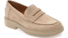 Mocasini GEOX gri, D65DKB, din piele intoarsa