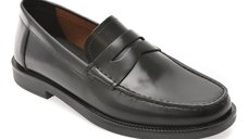 Mocasini GEOX negri, U55HVB, din piele naturala