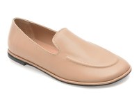 Mocasini GOLD DEER nude, 420891, din piele naturala - 1