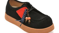 Mocasini GRYXX negri, 3712, din piele intoarsa