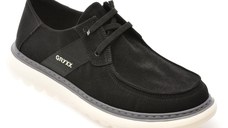 Mocasini GRYXX negri, T1119, din material textil