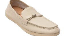 Mocasini IMAGE albi, 2595, din piele naturala