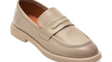 Mocasini IMAGE bej, D380, din piele naturala
