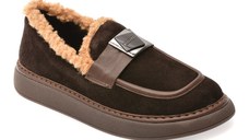 Mocasini IMAGE maro, 146A262, din piele intoarsa