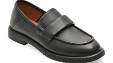 Mocasini IMAGE negri, 230769, din piele naturala