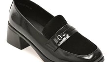 Mocasini negri FLAVIA PASSINI 1683109 din piele naturala lacuita pentru femei