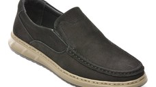 Mocasini SHOWMAN negri, SH4101, din nabuc