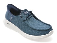 Mocasini SKECHERS bleumarin, GO WALK MAX, din material textil - 1