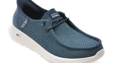 Mocasini SKECHERS bleumarin, GO WALK MAX, din material textil