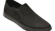 Pantofi BITE THE BULLET negri, 1822, din nabuc