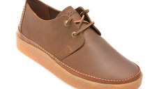 Pantofi CLARKS maro, CLARKWOOD LOW, din piele naturala