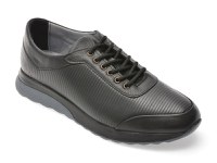 Pantofi COMFORT negri, OY825, din piele naturala - 1