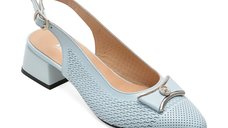 Pantofi eleganti albastri IMAGE, model 6192431, din piele naturala premium