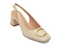 Pantofi eleganti CLARKS bej, FERNIE SLING, din piele naturala - 1