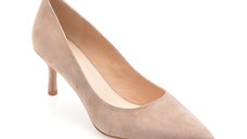 Pantofi eleganti EPICA gri, E76, din piele intoarsa