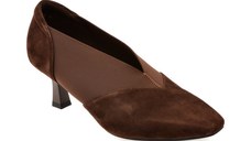 Pantofi eleganti EPICA maro, 3D7535, din piele intoarsa si material textil