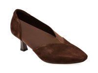 Pantofi eleganti EPICA maro, 3D7535, din piele intoarsa si material textil - 1