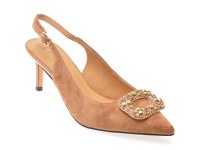 Pantofi eleganti EPICA maro, 4A386, din piele intoarsa - 1