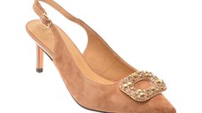 Pantofi eleganti EPICA maro, 4A386, din piele intoarsa
