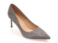 Pantofi eleganti EPICA PREMIUM gri, 2407, din piele intoarsa - 1